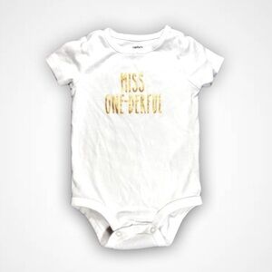 4/$20 Carter’s  White Onederful Onesie